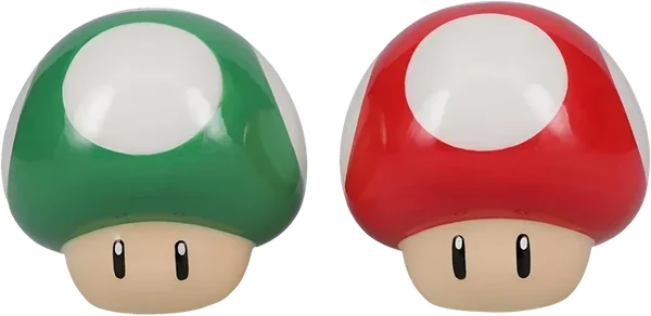 Super Mario mushroom salt and pepper shaker