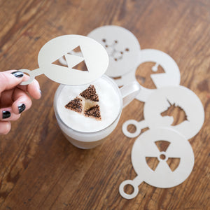 Set di stencil per cappuccino nerd
