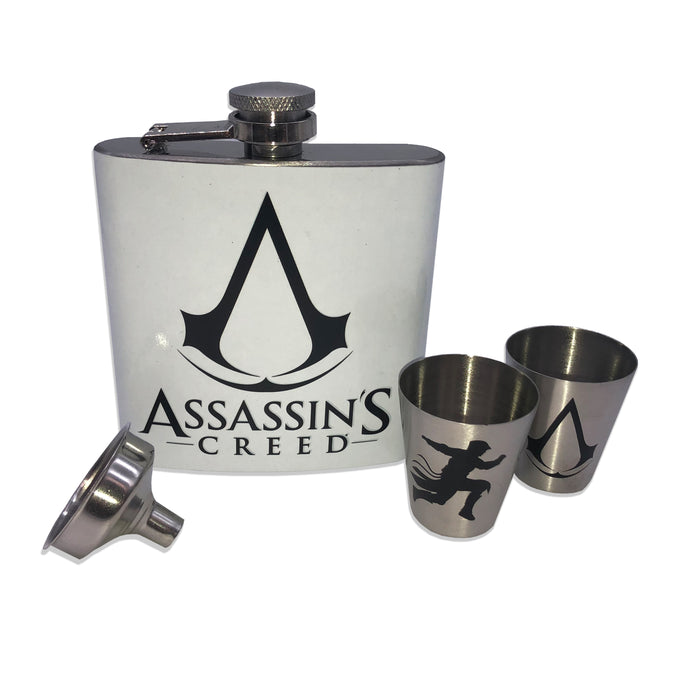 Assassin's Creed Flachmann-Set mit Schnapsgläsern und Trichter