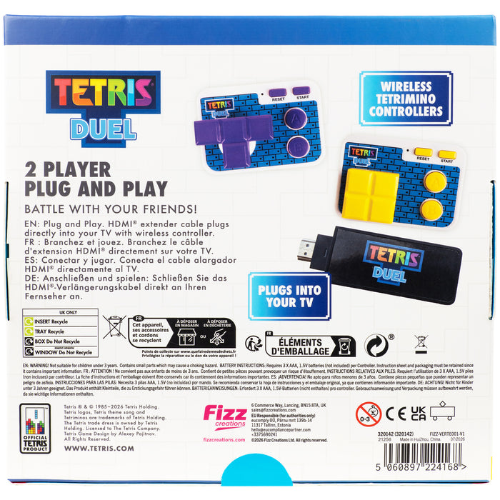 Tetris Duel Plug and Play Konsole - 2-Spieler-Duell