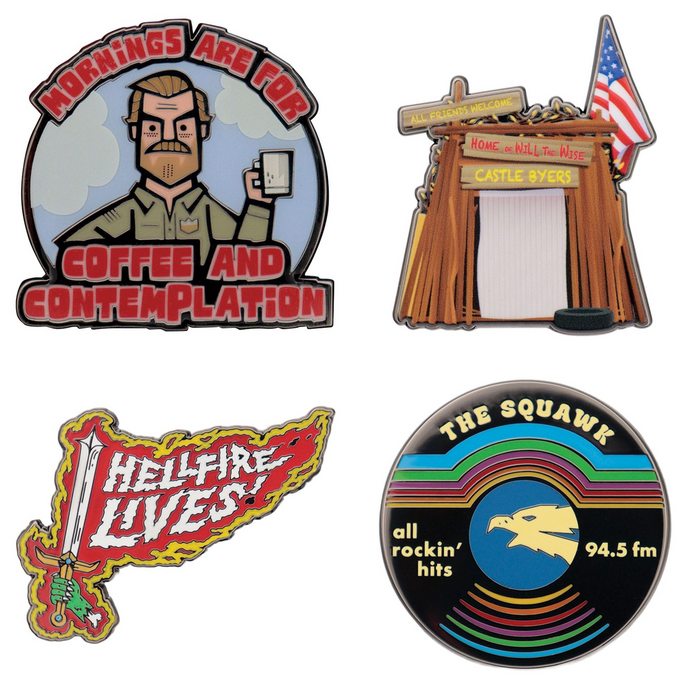 Stranger Things metalen pins: alle varianten