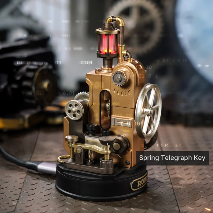 Morse Telegraf Modellbausatz mit Licht und Ton