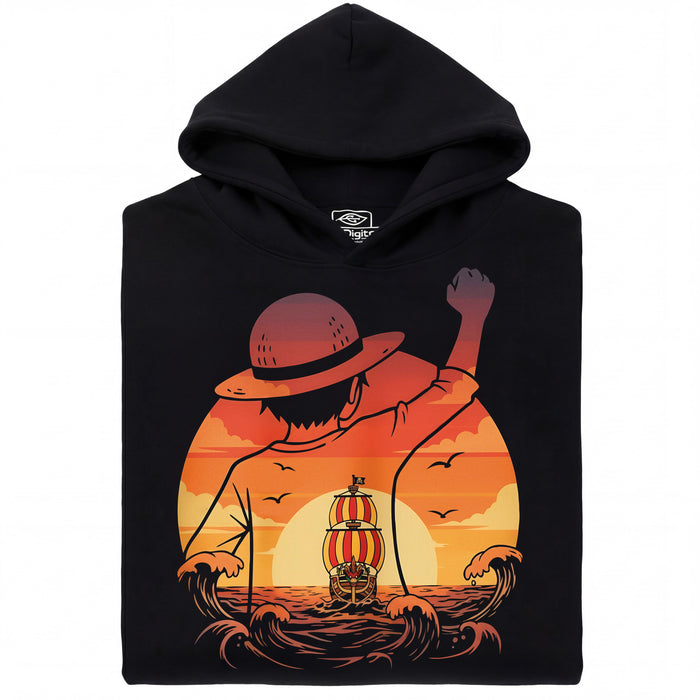Chase the Horizon - Always Chasing the Clouds - Main view Hoodie Black