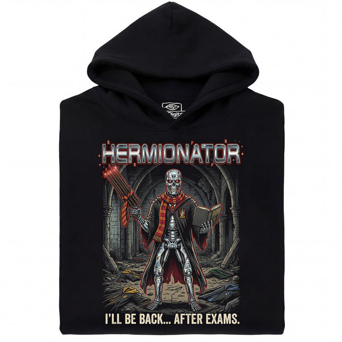 Hermionator - Vista principal Sudadera Negra