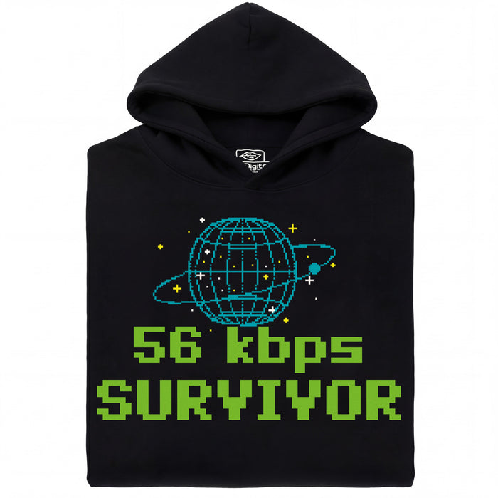 56kbps Survivor - Main view Hoodie Black