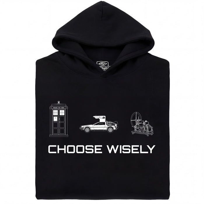 Choose Your Time Machine - Vue principale Hoodie Noir