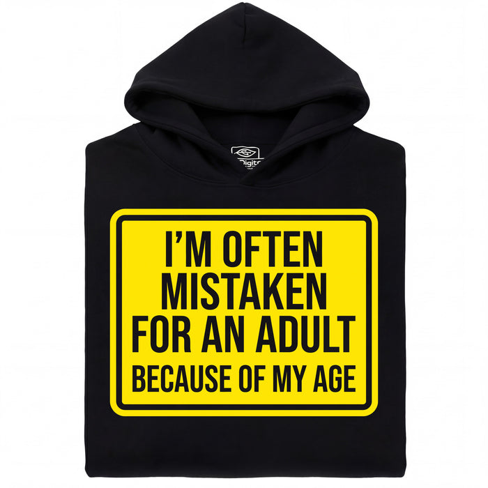 Mistaken For An Adult - Vista principal Sudadera Negro