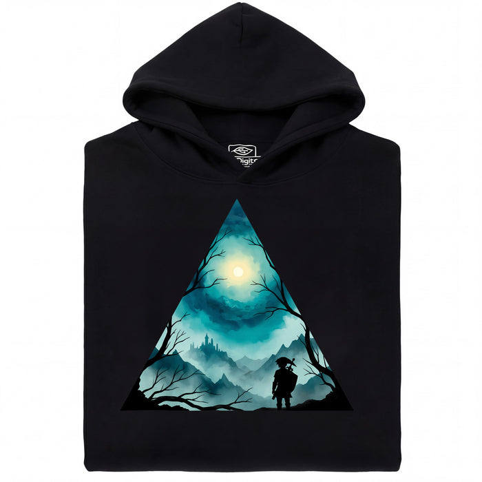 Triangle Landscape - Vue Principale Hoodie Noir
