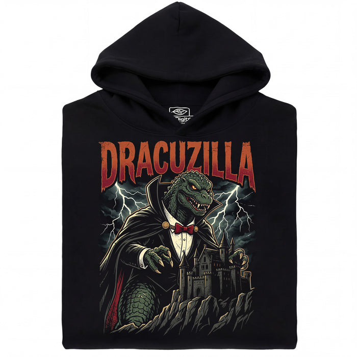 Dracuzilla - Hoofdaanzicht Hoodie Zwart