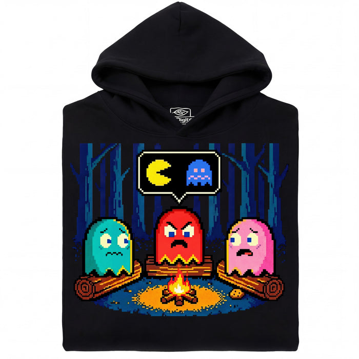 8-Bit Campfire - Main view Hoodie Black