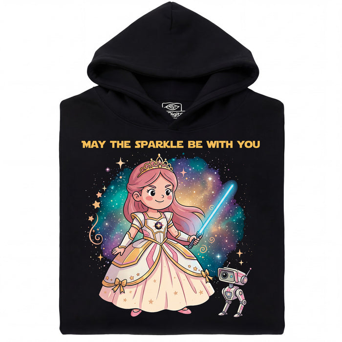 Princess &amp; The Sparkle - Vista principale Hoodie Nero