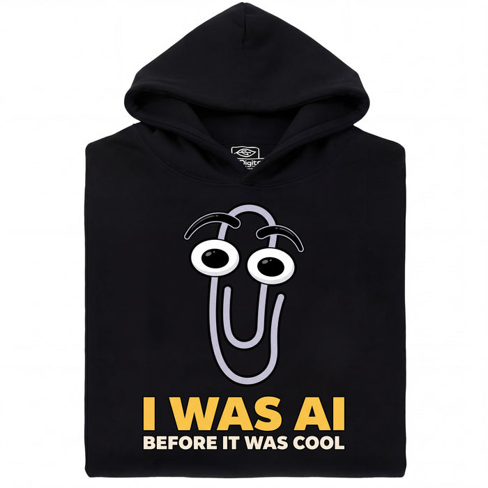 I Was AI Before It Was Cool - Vista principal Sudadera Negro