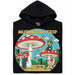 Mushroom Trip - Vista frontal Sudadera con capucha Negro