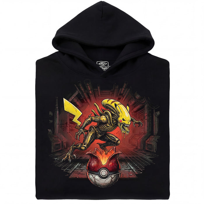 A Wild Xenomorph Appeared! - Main View Hoodie Black