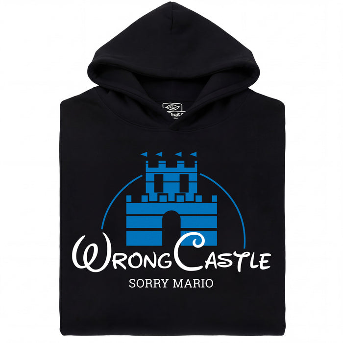 Sorry Mario - Vista principal Hoodie Negro