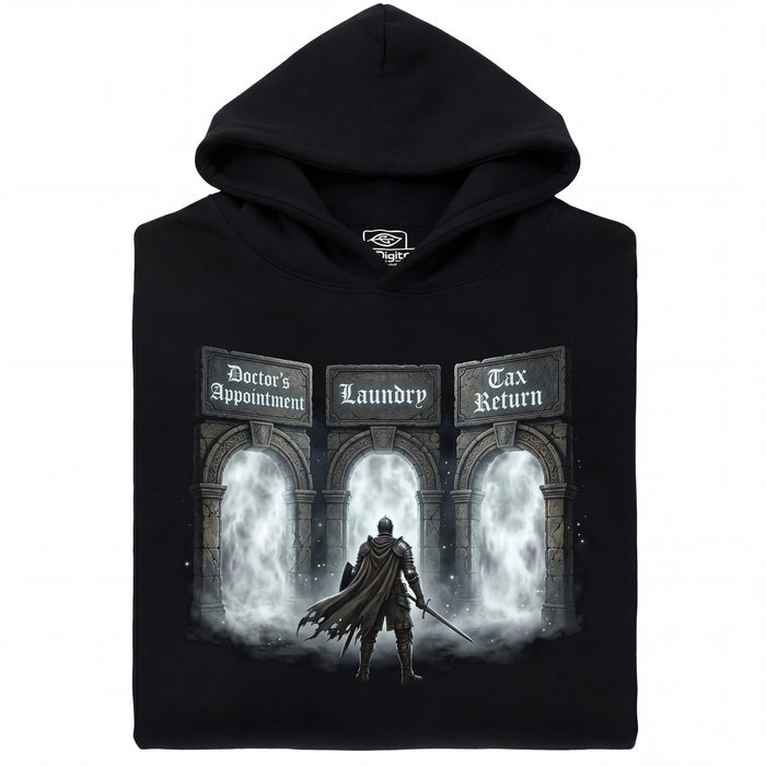 Adult Souls - Vista principal Sudadera con capucha Negro