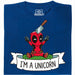 I'm a Unicorn - Vista frontal Camiseta Azul