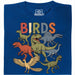 BIRDS - Vista frontale T-Shirt Blu