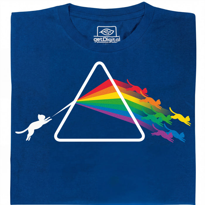Dark Side of the Cat - Vue principale T-Shirt Bleu