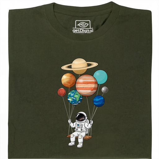 Cosmic Swing - Vooraanzicht T-shirt Donkergroen