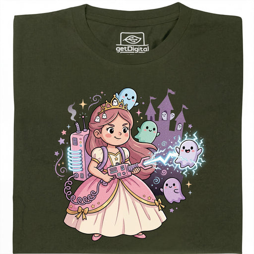 Nerdy Princess &amp; The Glitter Ghosts - Vue principale T-Shirt Vert foncé