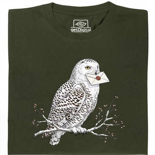 Owl Courier - Hauptansicht T-Shirt Dunkelgrün