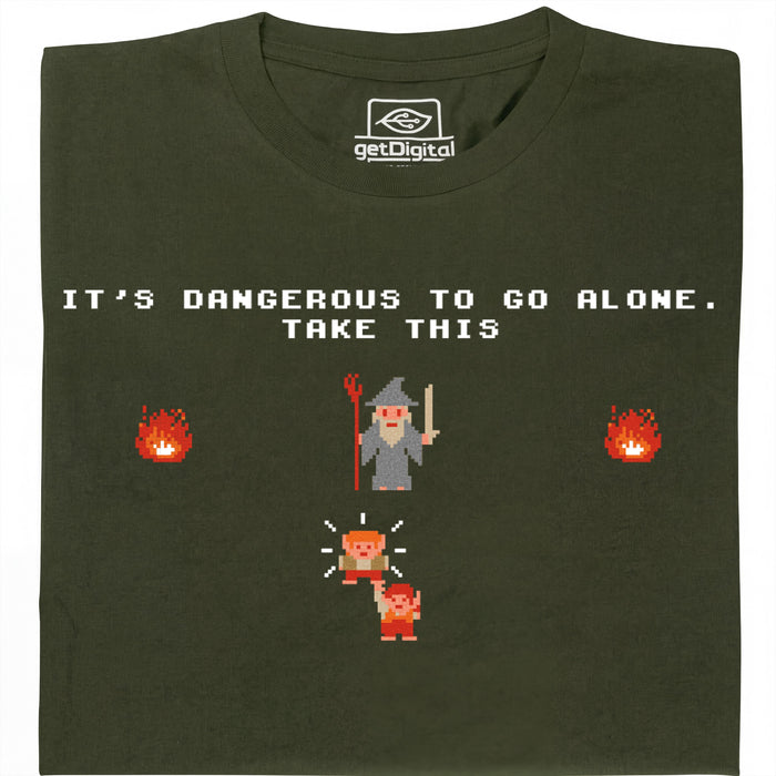 Take this Hobbit - Vista frontal Camiseta Verde Oscuro