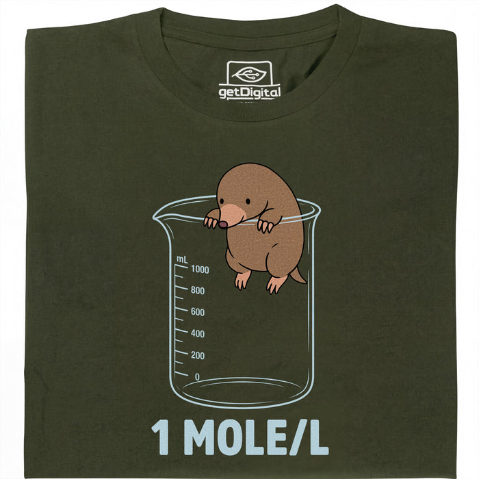 One Mole per Liter - Vista principale T-Shirt Verde Scuro