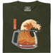 The Great Brew - Front view t-shirt dark green
