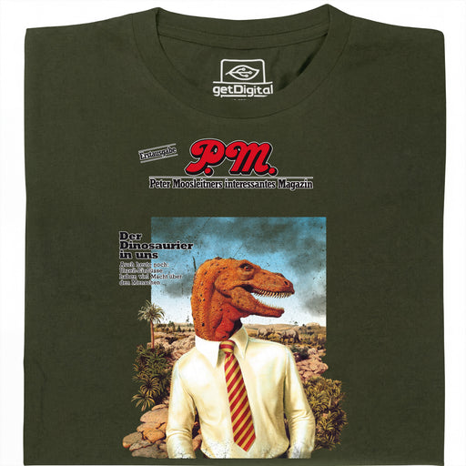 P.M. Magazin 11/1978 Der Dinosaurier in uns - Hauptansicht T-Shirt Dunkelgrün