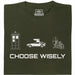Choose Your Time Machine - Vue principale T-shirt Vert Foncé