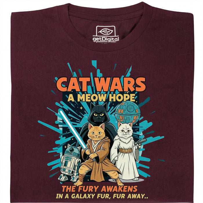Cat Wars - A Meow Hope - Vista principale Maglietta Rosso scuro