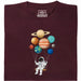 Cosmic Swing - Vista principale T-shirt Rosso Scuro