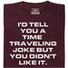 A Joke About Time Travel - Vista principal Camiseta Rojo oscuro
