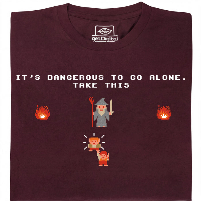 Take this Hobbit - Vista frontal Camiseta Rojo Oscuro