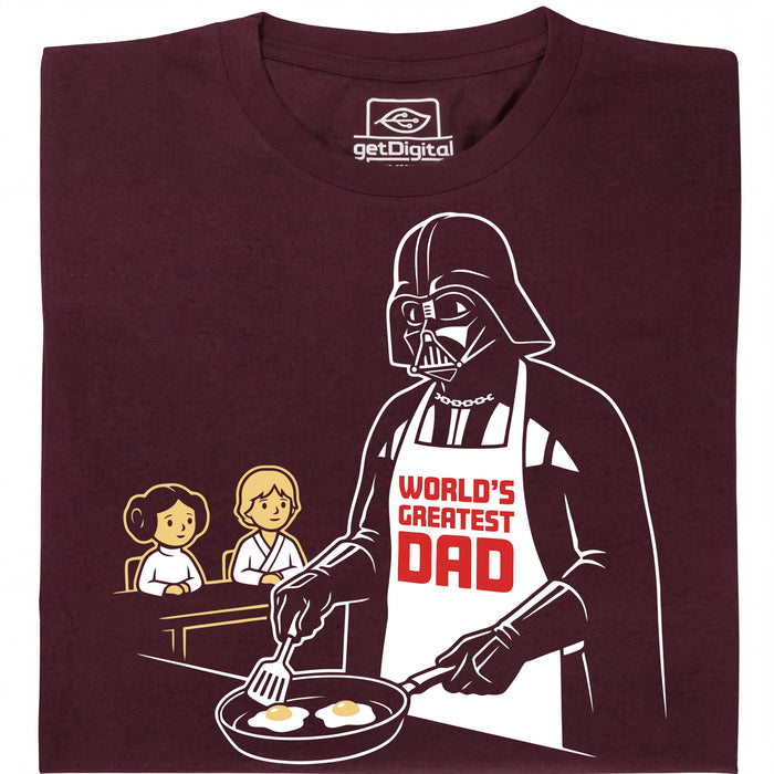 World's Greatest Dad - Vista principal Camiseta Rojo oscuro