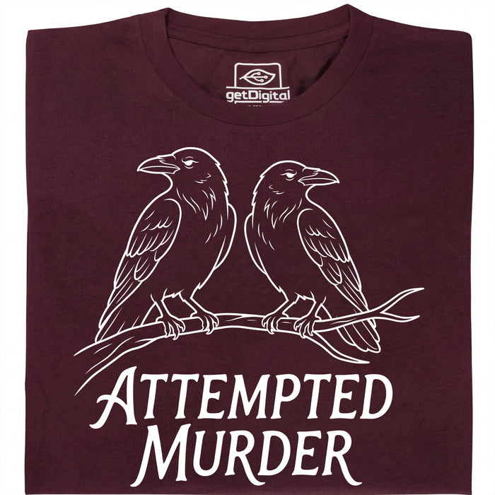 Attempted Murder - Vue principale T-shirt Rouge Foncé