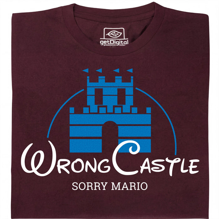 Sorry Mario - Vista principal Camiseta Rojo Oscuro