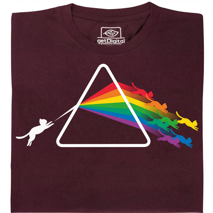 Dark Side of the Cat - Vue principale T-Shirt Rouge Foncé