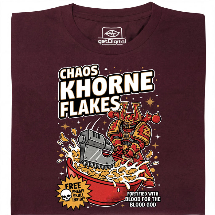 Chaos Khorne Flakes - Vista principal Camiseta Rojo Oscuro
