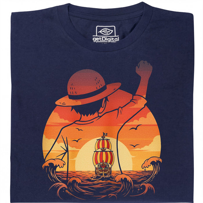 Chase the Horizon - Always Chasing the Clouds - Main view T-Shirt Navy Blue