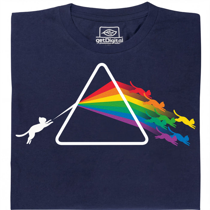 Dark Side of the Cat - Vue principale T-Shirt Bleu Marine
