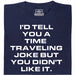 A Joke About Time Travel - Vista principal Camiseta Azul marino