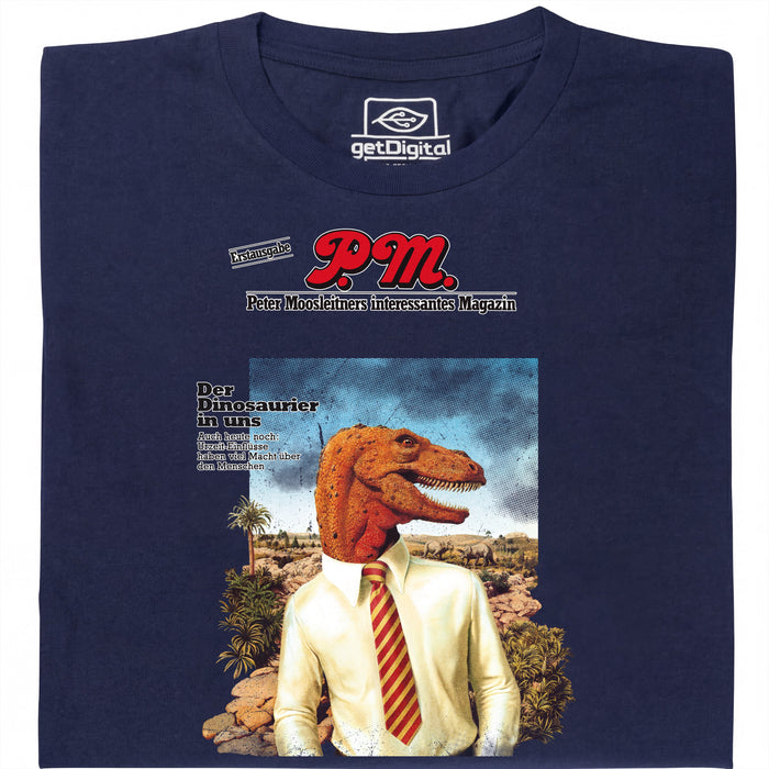 P.M. Magazine 11/1978 The Dinosaur Within Us - Main view T-Shirt Navy Blue