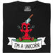 I'm a Unicorn - Vista frontal Camiseta Negro
