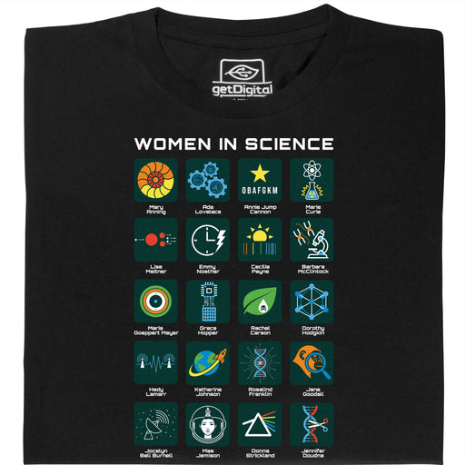 Women in Science - 20 Pionierinnen der Wissenschaft - Hauptansicht T-Shirt Schwarz