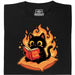 Black Cat Reading "Evil Plans" - Evil Plans with Style - Main View T-Shirt Black