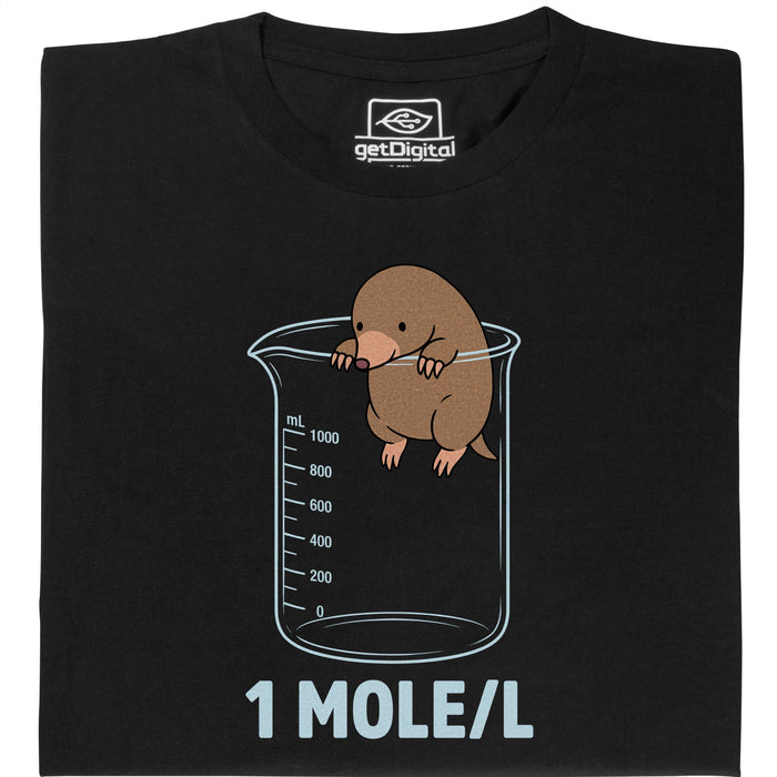 One Mole per Liter - Vista principale T-Shirt Nero