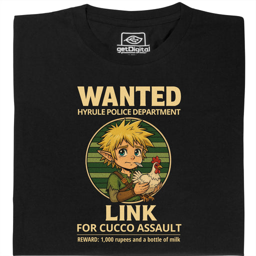 Wanted for Cucco Assault - Hauptansicht T-Shirt Schwarz