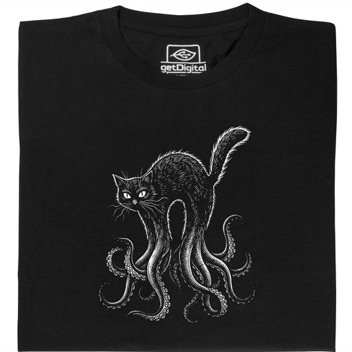 Cathulhu - Voorzicht T-Shirt Zwart